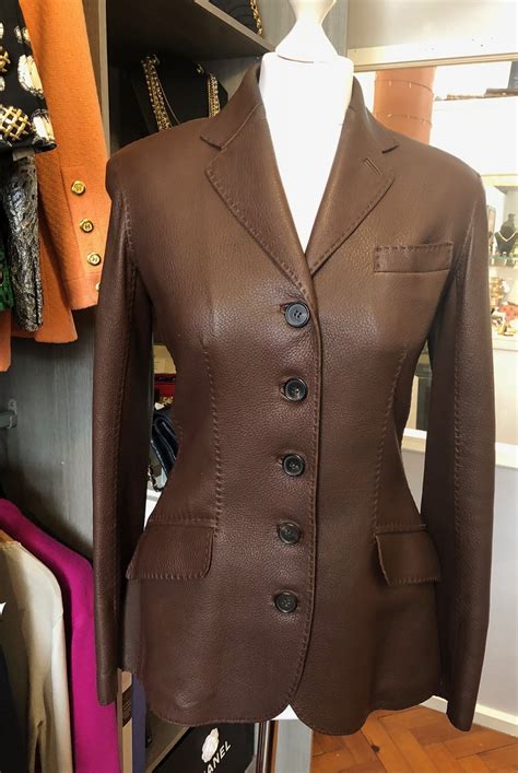 Premium Leather HERMES Clothes - Hermes leather jacket.